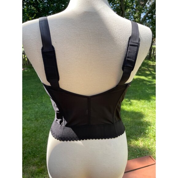 Exquisite Form Longline Bra 38DD Black Nylon & Spandex - Picture 4 of 9